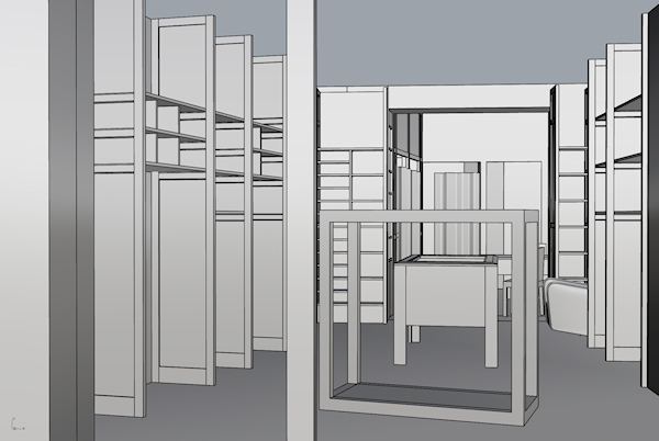 maquette 3d agencement d'un magasin st malo